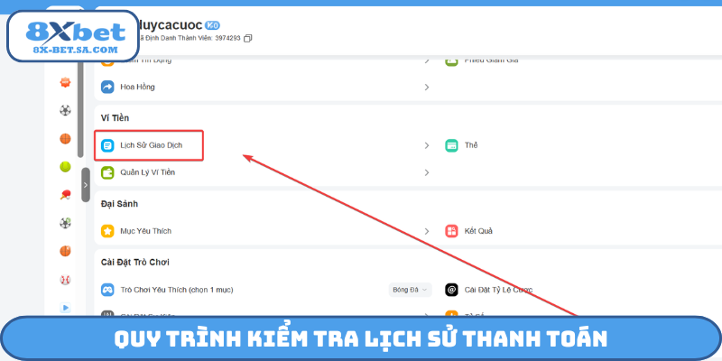 Quy trình kiểm tra lịch sử thanh toán